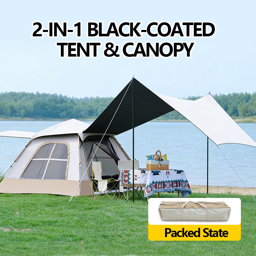 Color Block Blackout Coated Tent
