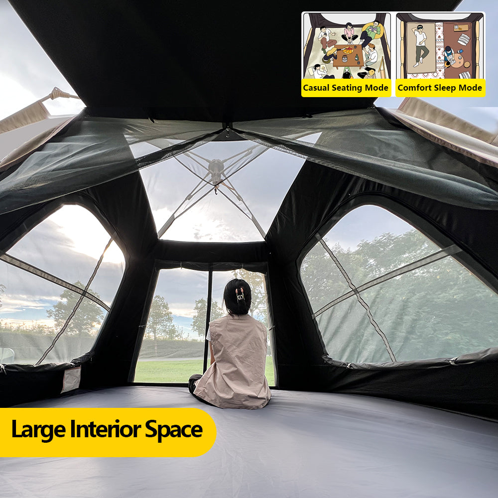 Color Block Blackout Coated Tent