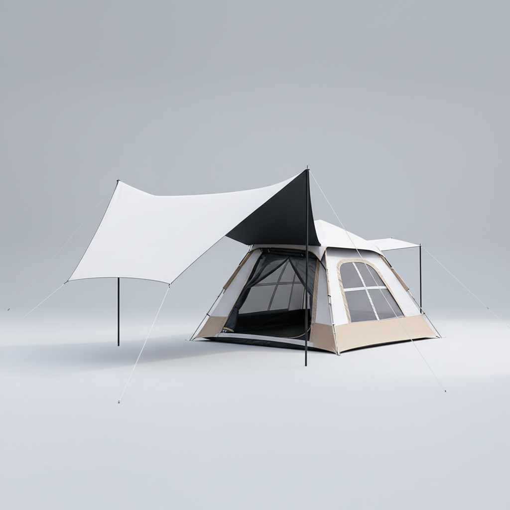 Color Block Blackout Coated Tent